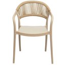 Ver imagem 3 de Kit 4 Cadeiras com Braço Área Externa Juna Or Design Polipropileno Fendi Corda Ratan Sintético