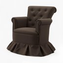 Ver imagem 3 de Poltrona Balanço Amentação Quarto Confortável Descanso Sala Leitura Suede Marrom