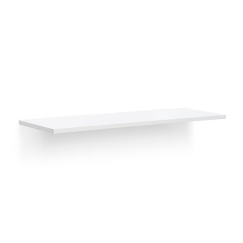 Prateleira Retangular (Selo Fsc) 80 x 25 cm Branca com Suporte Invisível Bemfixa