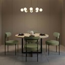 Ver imagem 1 de Cadeira Sala de Jantar Margara Kit 4 em Aço Preto Bouclê D03 - D'Rossi