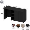 Ver imagem 3 de Aparador Frigobar Embutir Esquerdo Armário 2 Portas com Pés em Metal Corporate