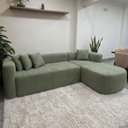 Ver imagem 1 de Sofá Orgânico Módulo Curvo Siena 2,6MTS Boucle Verde Oliva - Vimont Moveis