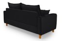 Ver imagem 5 de Sofa Living com Bau Multiuso 3 Lugares Suede Pes em Madeira: Preto