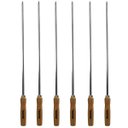 Ver imagem 1 de 6 Espetos de Inox para Coração 85cm Carne Churrasqueira
