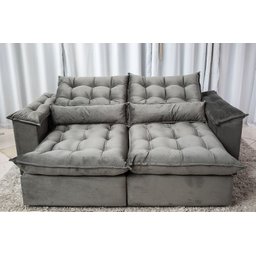 Sofá Retrátil e Reclinável Ipanema 1,80m em Tecido Veludo C/pillow Nos Braços - Montagem Inclusa:cin - 3