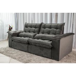 Sofá Retrátil e Reclinável Ipanema 1,80m em Tecido Veludo C/pillow Nos Braços - Montagem Inclusa:cin - 5
