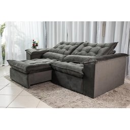 Sofá Retrátil e Reclinável Ipanema 1,80m em Tecido Veludo C/pillow Nos Braços - Montagem Inclusa:cin - 2