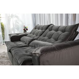 Sofá Retrátil e Reclinável Ipanema 1,80m em Tecido Veludo C/pillow Nos Braços - Montagem Inclusa:cin - 4