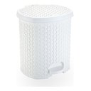 Ver imagem 1 de Lixeira Pedal Rattan 15 L Cozinha Banheiro Escritorio Branco