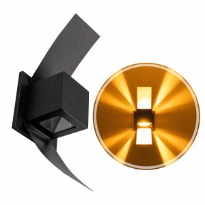 Arandela Efeito 2 Focos Box Aba Externa Interna Parede St890