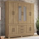 Ver imagem 2 de Guarda Roupa Casal 10 Portas com Espelho 83530el Amendola Touch Demobile