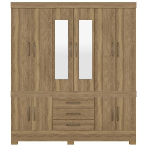 Guarda Roupa Casal 10 Portas com Espelho 83530el Amendola Touch Demobile