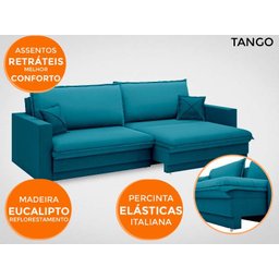 Sofá Tango 2,00M Sem Caixa, Retrátil e Reclinável Velosuede Royal - Netsofás - 5