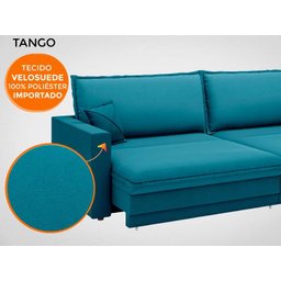 Sofá Tango 2,00M Sem Caixa, Retrátil e Reclinável Velosuede Royal - Netsofás - 6