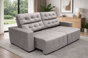 Ver imagem 1 de Sofá Retrátil e Reclinável Siena 2.00m Super Pillow - Avelã
