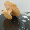 Ver mais imagens de Prato Bolo com Pé 27x26x26cm Bambu Natural Tampa Vidro Boleira