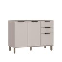 Ver imagem 1 de Balcão para Pia 120cm 2 Portas e 3 Gavetas sem Tampo Stylo Luciane Móveis Cinammon-beige