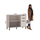 Ver imagem 4 de Balcão para Pia 120cm 2 Portas e 3 Gavetas sem Tampo Stylo Luciane Móveis Cinammon-beige
