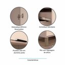 Ver imagem 5 de Balcão para Pia 120cm 2 Portas e 3 Gavetas sem Tampo Stylo Luciane Móveis Cinammon-beige