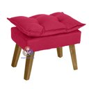 Ver imagem 3 de Kit 02 Poltrona e Puff Opala Suede Vermelho Smf Decor