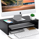 Ver imagem 4 de Suporte para Monitor de Mesa Gamer Prateleira Elevação Ergonômico - Preto