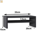 Ver imagem 3 de Suporte para Monitor de Mesa Gamer Prateleira Elevação Ergonômico - Preto