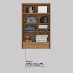 Sapateira Multiuso Estante com Espelho Grife - Nanda Decor:amendola Touch - 12