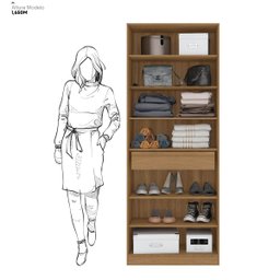 Sapateira Multiuso Estante com Espelho Grife - Nanda Decor:amendola Touch - 11