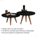 Ver imagem 3 de Mesa de Centro Redonda 2 Peças para Sala Luma - Preto