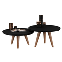 Ver imagem 4 de Mesa de Centro Redonda 2 Peças para Sala Luma - Preto