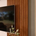 Ver imagem 4 de Painel para TV até 70 Polegadas Ripado com 1 Porta e Nicho DJ Móveis Cosmo 180 Off White Freijó