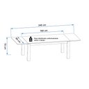 Ver imagem 4 de Mesa de Jantar com Extensor 160/240 x 90cm - Madeira maciça