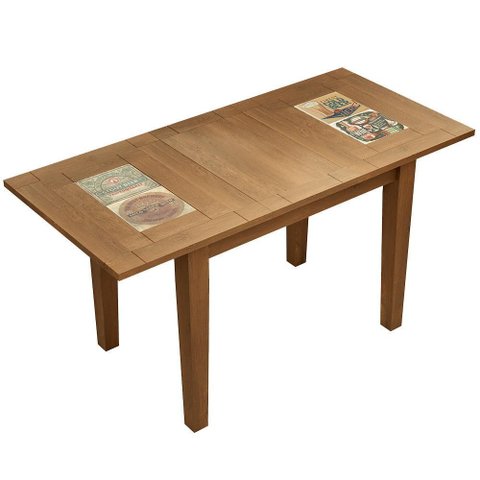 Mesa Extensível Cozinha Gourmet com Cerâmica 110cm Gran W02 Imbuia - Lyam Decor