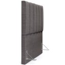 Ver imagem 3 de Kit Cabeceira Cama Box Solteiro 100cm com Calçadeira Baú Dália W01 Linho Cinza Escuro - Lyam