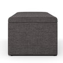 Ver imagem 4 de Kit Cabeceira Cama Box Solteiro 100cm com Calçadeira Baú Dália W01 Linho Cinza Escuro - Lyam