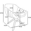 Ver imagem 5 de Kit Duas Poltrona Giovana Base Giratória Ferro e Madeira em Sued Premium:verde Musgo