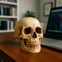 Ver imagem 2 de Enfeite Decorativo Cabeça Crânio Caveira Realista Grande 11cm Presente Halloween Anatomia Óssea