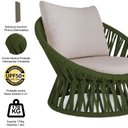 Ver imagem 3 de 04 Poltrona Área Externa Monza Alumínio Pintura Corda Náutica