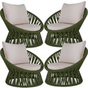 Ver imagem 1 de 04 Poltrona Área Externa Monza Alumínio Pintura Corda Náutica