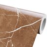 Papel de Parede Mármore Armani Marrom Brilhante Vinil Adesivo Impermeável Lavável Pia Box Banheiro - 1