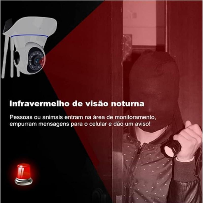 Câmera Robô 3 Antenas Ip Wifi Rotação 360º 720p Segurança - 8