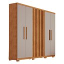 Ver imagem 2 de Guarda-Roupa Casal 100% MDF 6 Portas e 2 Gavetas com Pés 180cm Multimóveis CR35527 Madeirado/Off
