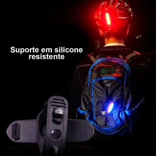 Kit De Luzes De Bicicleta Farol C/ Lanterna Suporte Celular - 7