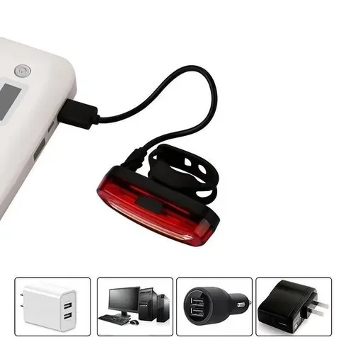 Kit De Luzes De Bicicleta Farol C/ Lanterna Suporte Celular - 5