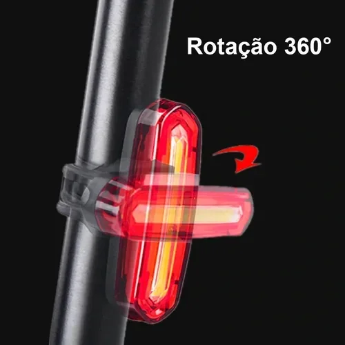 Kit De Luzes De Bicicleta Farol C/ Lanterna Suporte Celular - 4