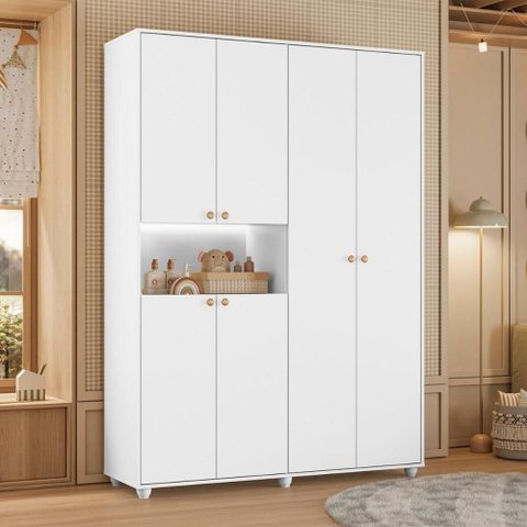 Guarda Roupa 6 Portas com Nicho Central Organizador
