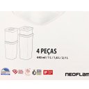 Ver imagem 3 de Conjunto de Potes Mantimentos Empilháveis com Tampa Vedação