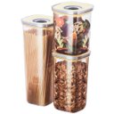 Ver imagem 2 de Conjunto de Potes Mantimentos Empilháveis com Tampa Vedação