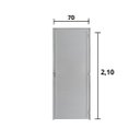 Ver imagem 2 de Porta Lambril C/fechadura Alumínio Branco 2.10 X 0.70 Lado Esquerdo - Hale