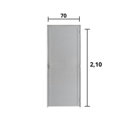 Porta Lambril C/fechadura Alumínio Branco 2.10 X 0.70 Lado Esquerdo - Hale - 2
